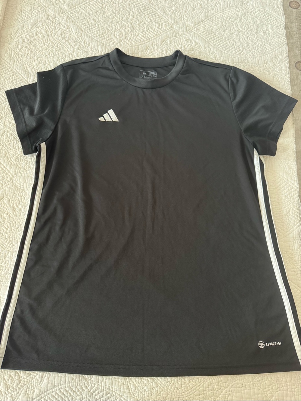 adidas Black Tee with White Interior Branding